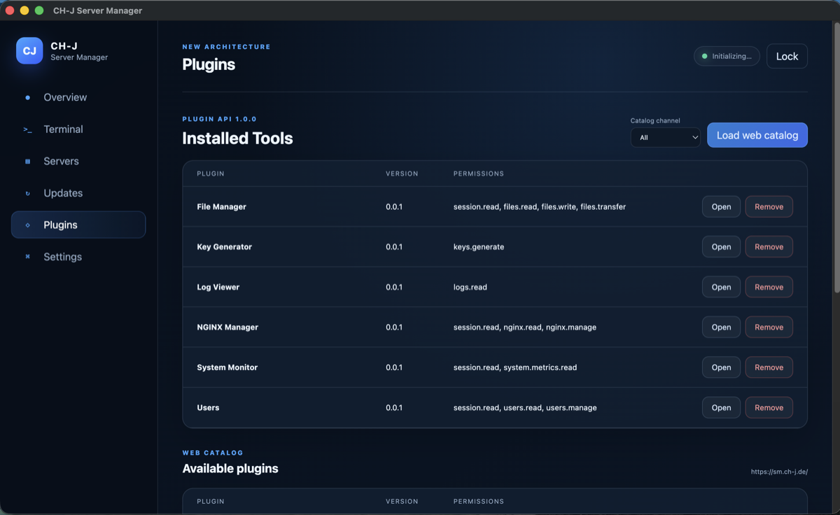 Installierte Plugins